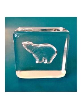 Vintage Hadeland Glass Paperweight with Polar Bear